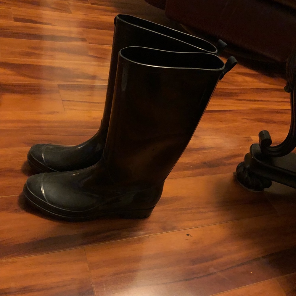 Tall Black Rain Boots